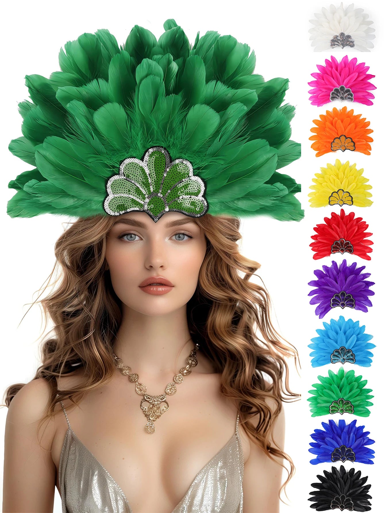 Headdress Plumes Multicolores