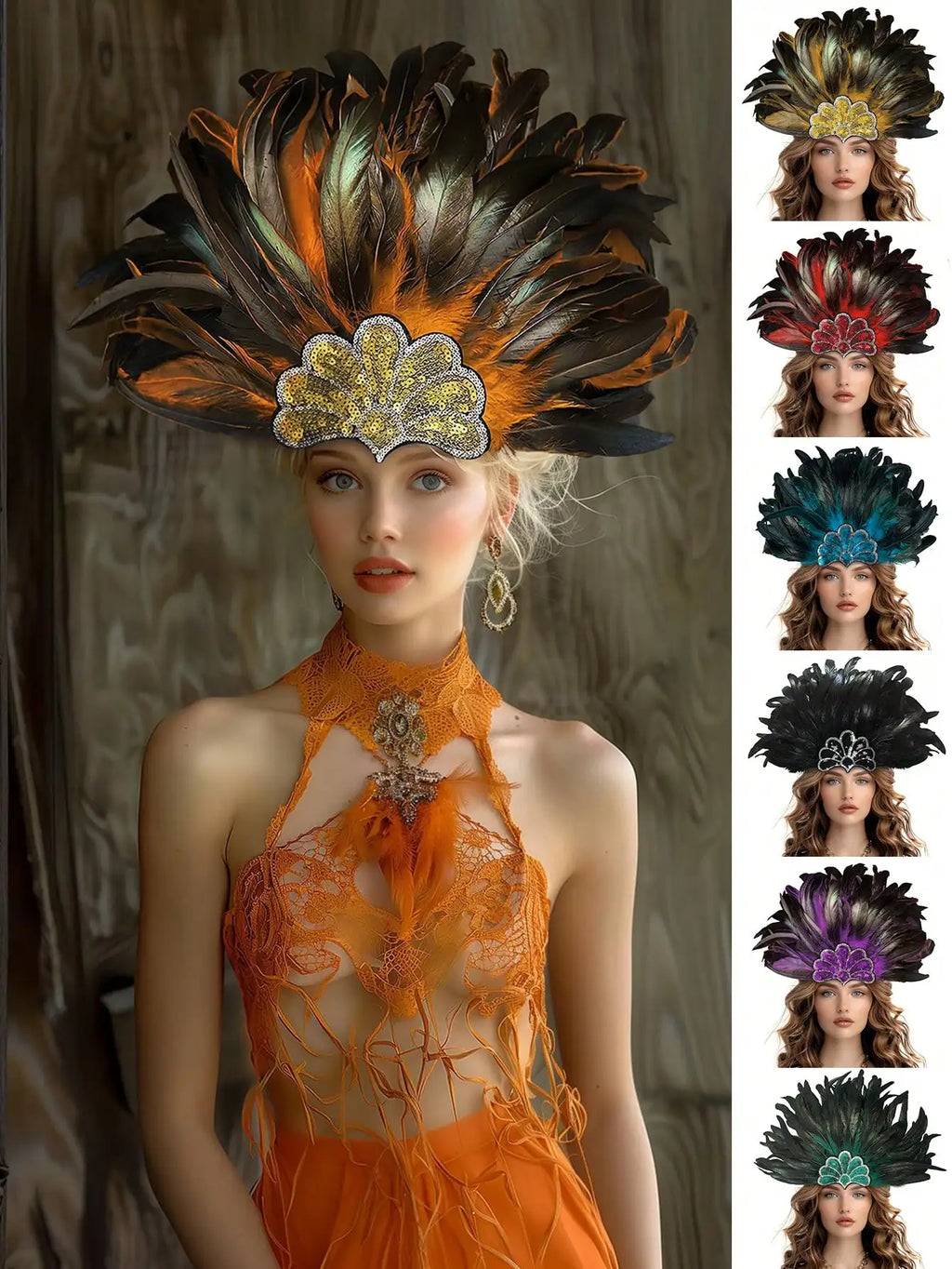 Fascinator Plumes Multicolores